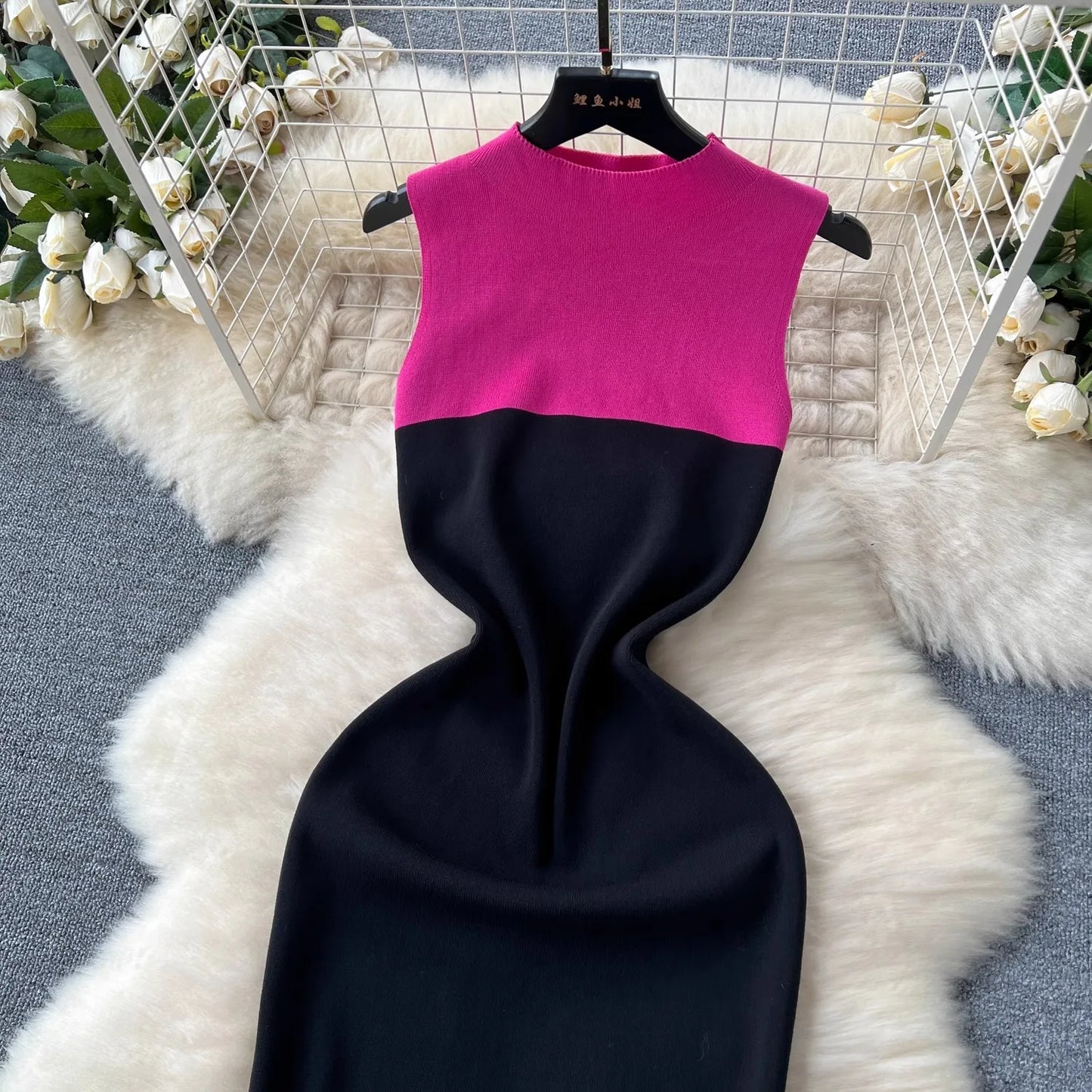 YuooMuoo Sexy Package Hips Split Bodycon Long Dress 2024 New Fashion Sleeveless Knitted Summer Dress Streetwear Ladies Outfits