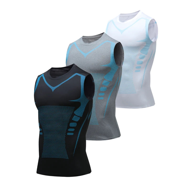 Summer Bodybuilding Tank Top Men Elastic Sleeveless Shirt Compression Gym T Shirt Plus Size Basketball Vest Tops Gym Clothing