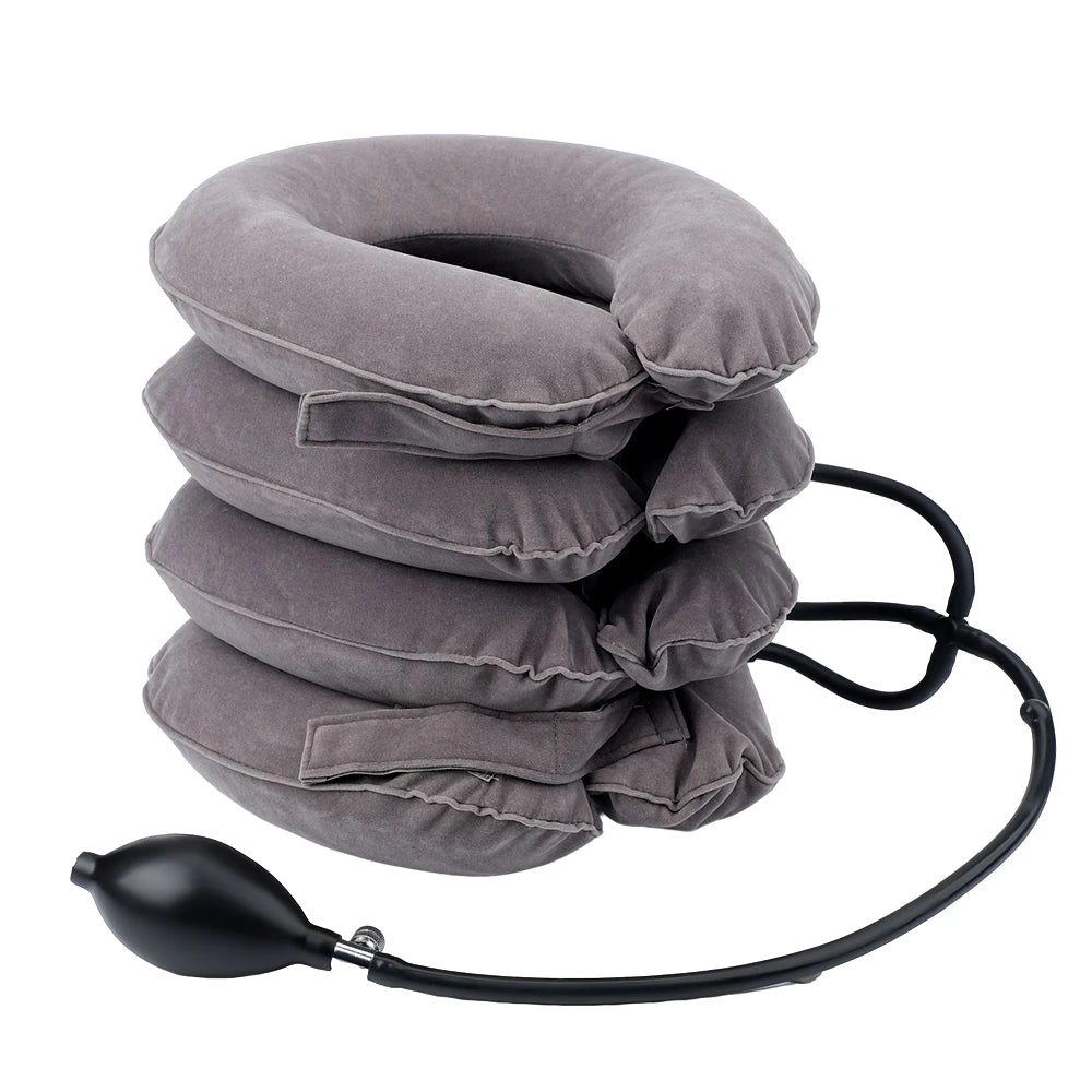 Dropshipping Inflatable Cervical Retractor Neck Massager Air Cervical Traction Neck Stretching Brace Soft Neck Cervical