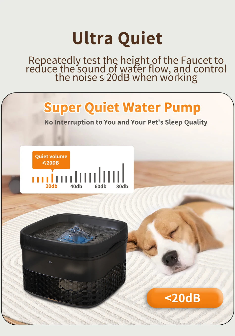 Large-Capacity Pet Water Fountain Large Dog Drinking Bowl with Ultra-Quiet Pump for Multiple Cats or Dogs Pet Drinking Dispenser