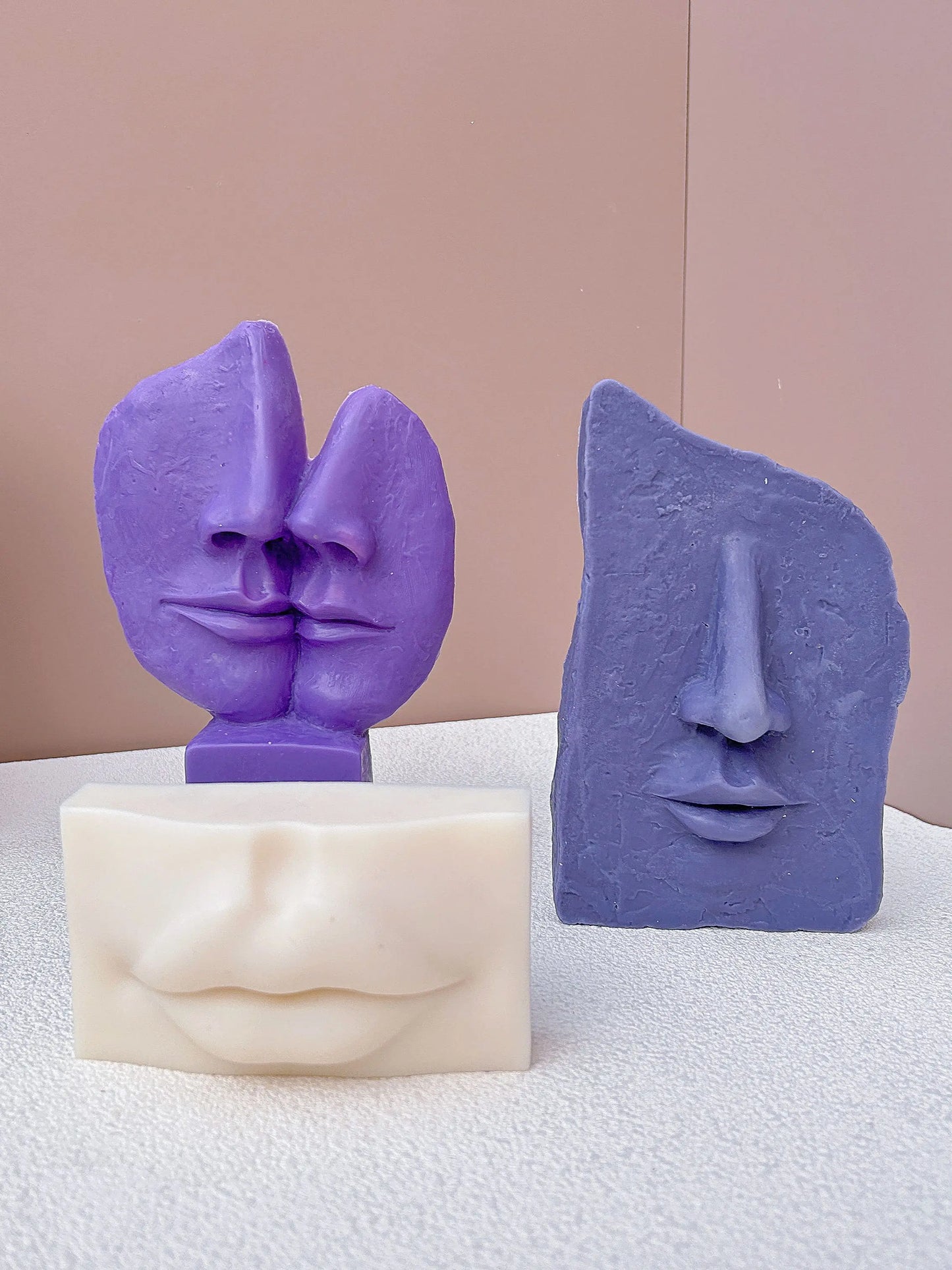 DIY Art Facial Candle Silicone Mold 3D Abstract Facial Silicone Candle Mold Handmade Gypsum Soap Festival Party Home Decoration