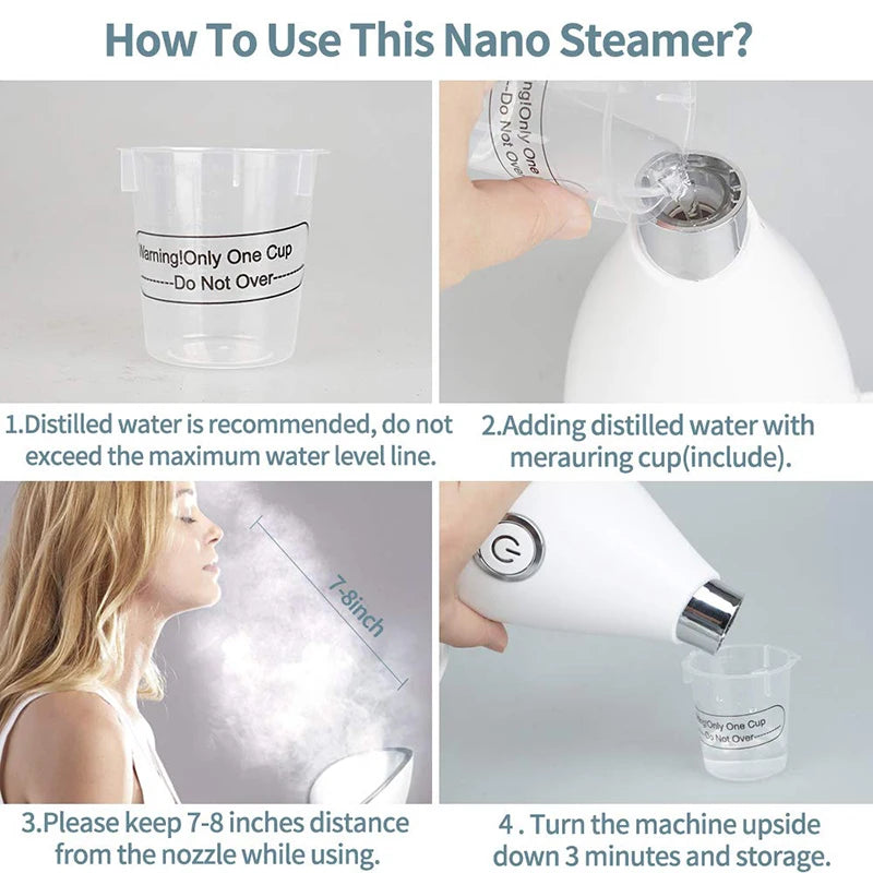 Face Steamer Machine Spa Sprayer Sauna Facial Humidifier Skin Care Facial Vaporizer Vapeur Visage Nebulizador Limpiador Digester
