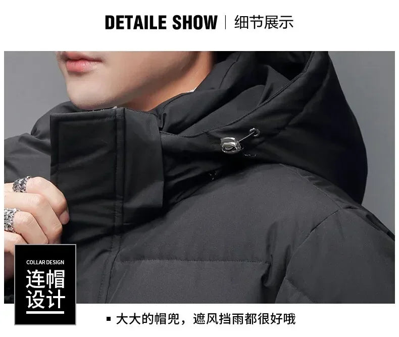 Men's Slim Cotton Long Coat High Quality Design Hot Casual Parka Men Clothes Unisex Outdoor Leisure Parka Cotton-Padded Parkas