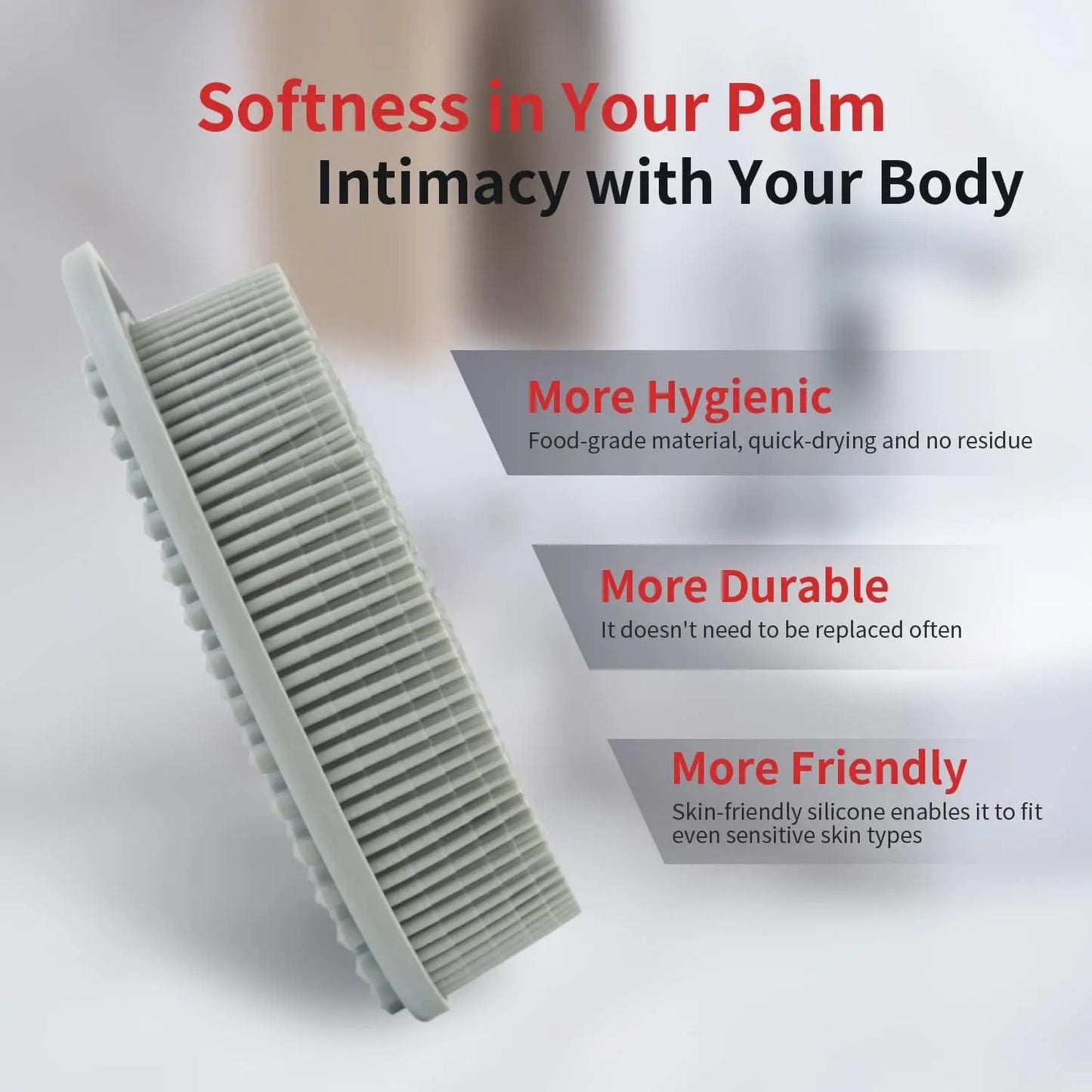 2 in 1 Soft Silicone Body Brush Wash Bath Shower Exfoliating Skin Fit For Baby Bath Shampoo Facial Massage Brush