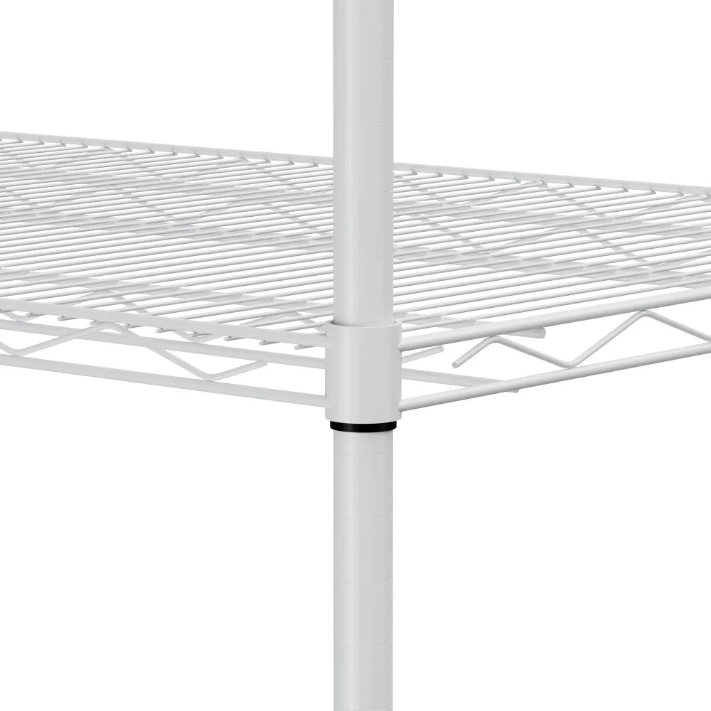 Warehouse supermarket kitchen other 5-layer heavy-duty adjustable shelves with wheels adjustable feet frame bearing 300 pounds