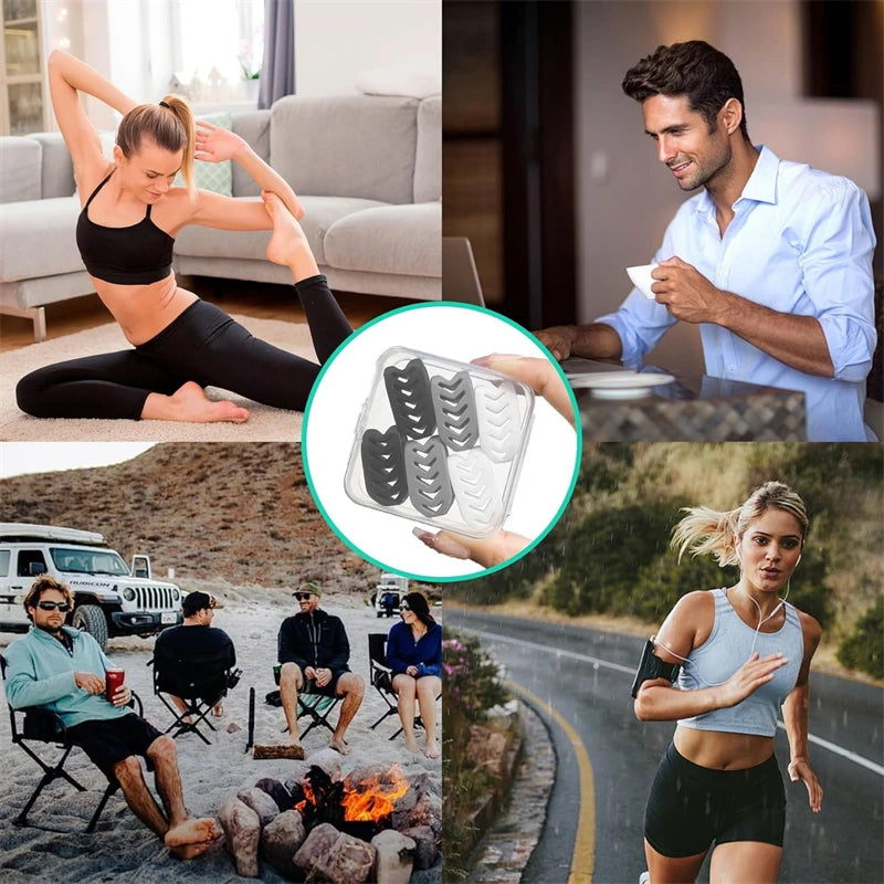 6pcs Silicone Jaw Trainer With A Box Line Exerciser Chew Ball Fitness Facial Toner Face Neck Muscle Trainer Chin Cheek Exercise