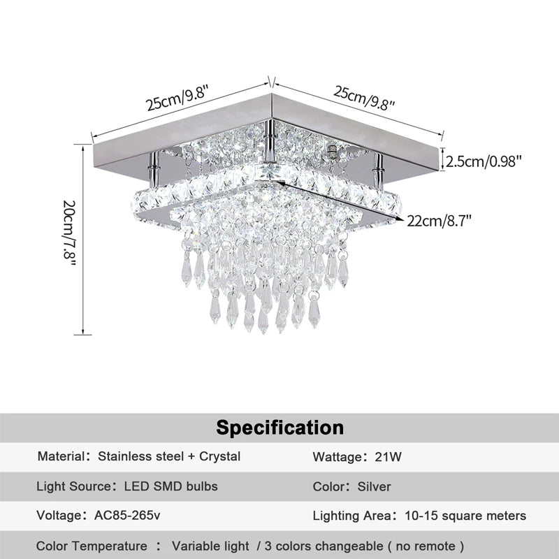 Modern K9 Crystal Chandelier Led For Dining Room Stainless Steel Ceiling Lamp Light Fixture Kitchen Lustres Luminaire Pendant