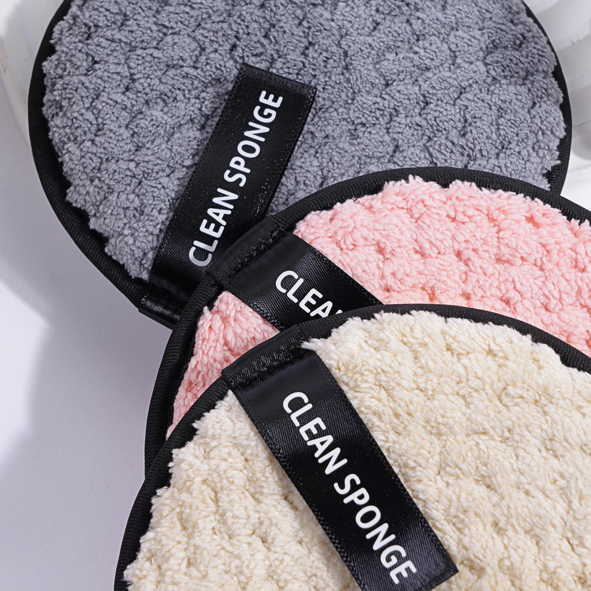 MAANGE 4PCS Reusable Makeup Remover Puff Cotton Makeup Removal Pads Soft Facial Cleaning Puffs Towel Washable Cleansing Tool
