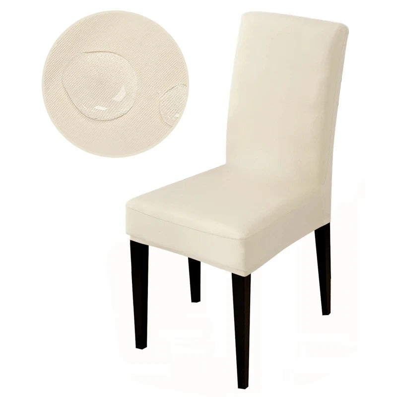 Waterproof Elastic Chair Cover For Dining Room Kitchen Wedding Hotel Banquet Restaurant Anti-dirty Seat Cover Dining Chair Cover