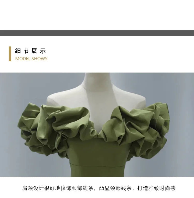 Party Long Dress Women Night Lace Dresses Sexy Green High Waist Dance Wedding Prom Bridesmaid Maxi Y2k Dresses Summer Vestidos