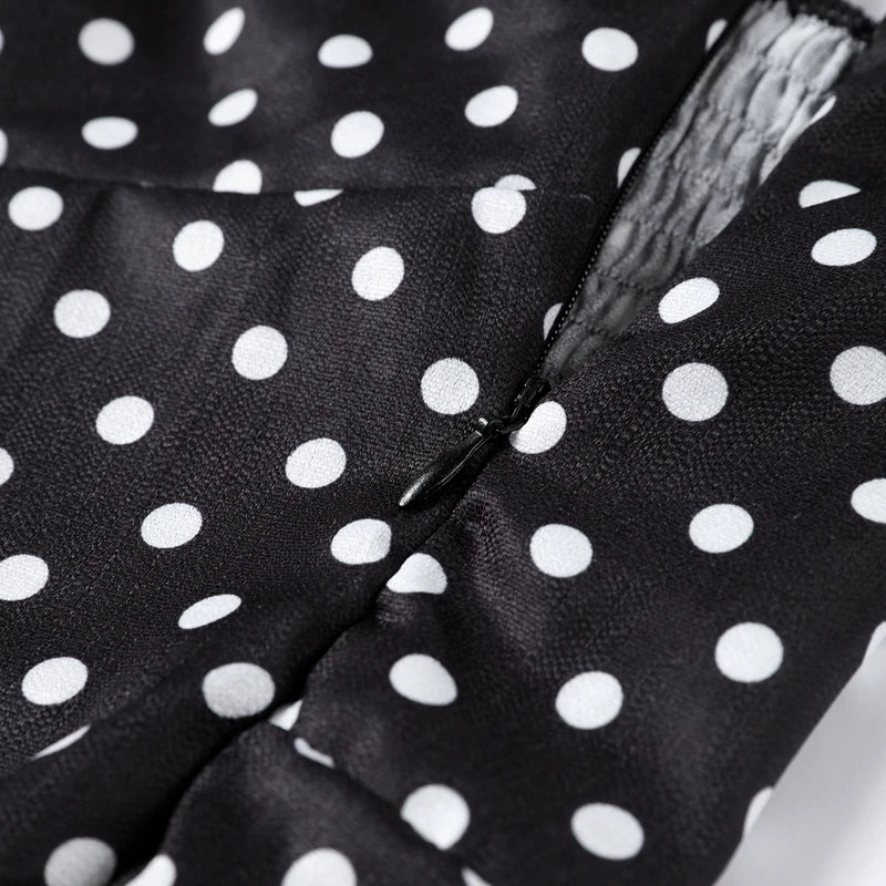 Dot Print Strapless Long Dress Women Retro V-neck Sleeveless Backless High Waist Dresses Female 2025 Spring New Lady Party Robes