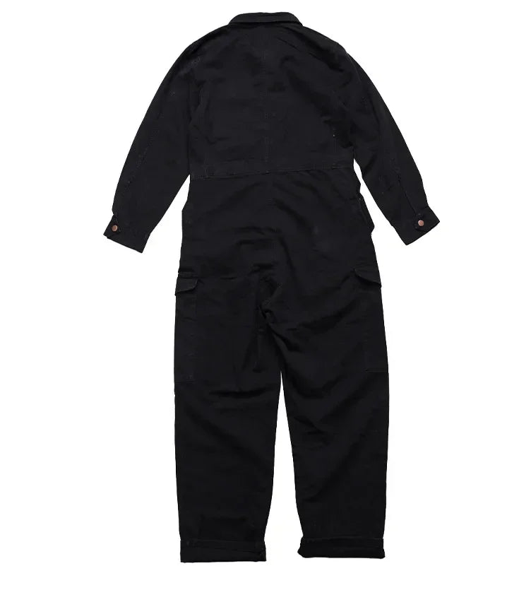 American Multi Pocket Work Suit Jumpsuit Men Fashion Brand Jumpsuit Loose Work Suit for Men
