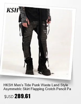 HKSH Autumn Winter Men's Tide Dark V-neck Cotton Jacket Women Splice Fur Patchwork Sleeveless Vest Zipper Chic Down Coats HK2466