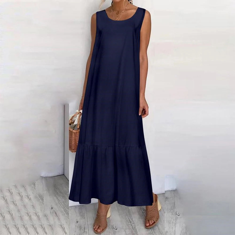 3XL 4XL 5XL Plus Size Cotton Linen Women Dress 2024 Summer Korean Oversized Casual Shirt Long Dress Large Size Female Clothing
