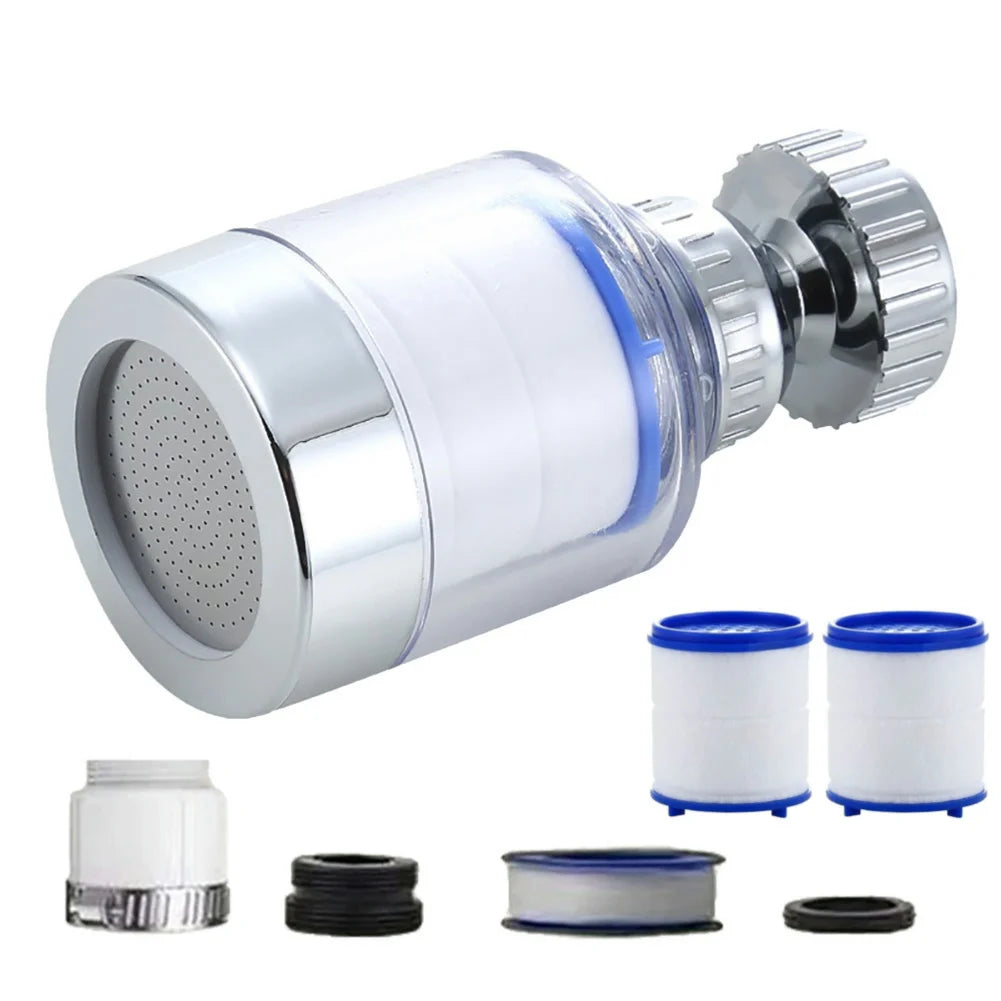 360 Degree Rotating Splash Filters Faucet Adapter for Household Kitchen Bathroom Water Saving Anti-splash Faucet Water Purifier