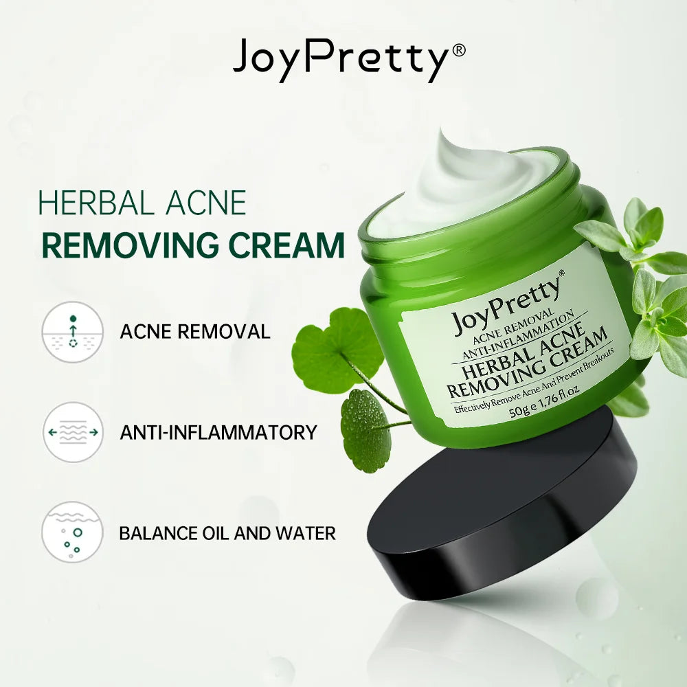JoyPretty Herbal Acne Treatment Face Cream Elimination Large Pores Oil Control Shrink Pore Facial Cream Skin Care Beauty Health
