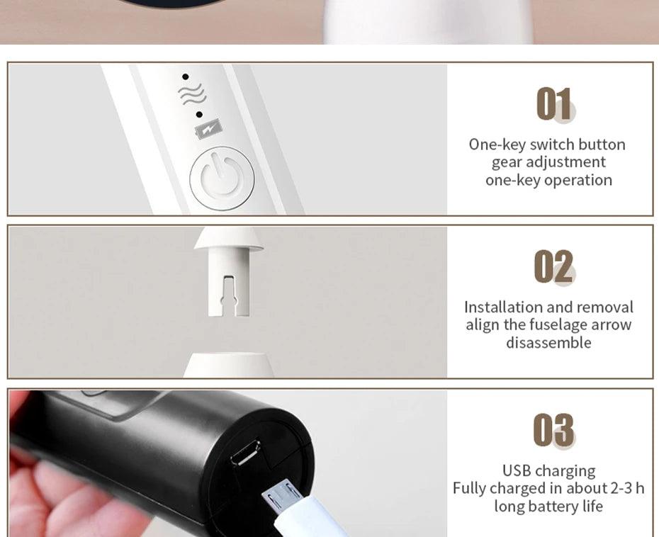 Kitchen Accessories Coffee Stirrer Baking Mixer USB Charging Electric Egg Beater 2-in-1 Double Head Milk Whisk Tools Gadgets Bar