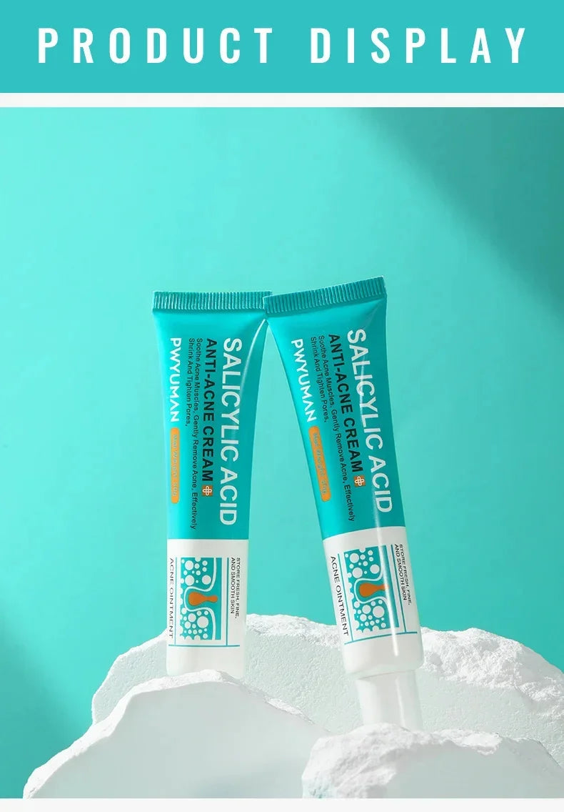 Acne Removal Cream Salicylic Acid Anti-Acne Fade Redness Pimple Scar Gel Shrink Pore Whitening Moisturizing Facial Skin Care 30G