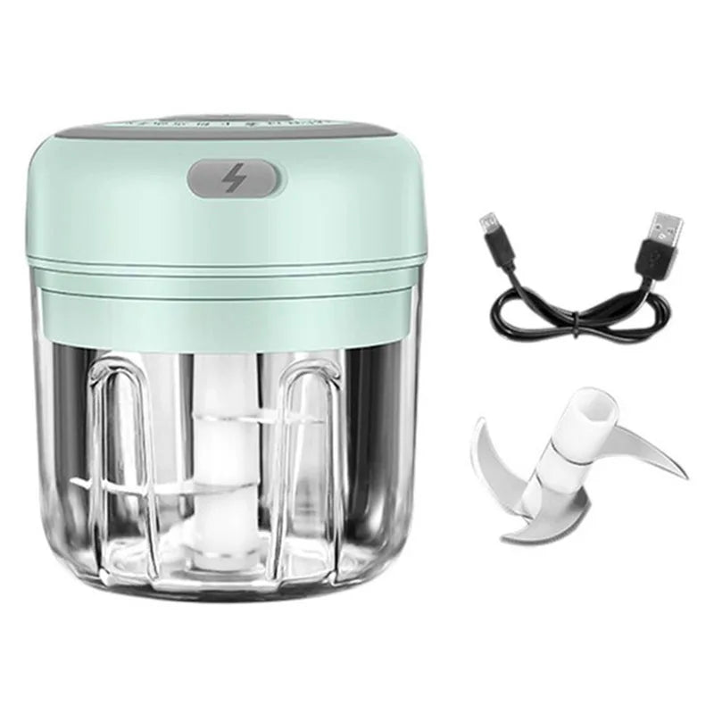 100/250ml Electric Garlic Masher Mini Chopper Vegetable Chili Meat Ginger Masher Machine USB Charging Blenders Kitchen Gadgets