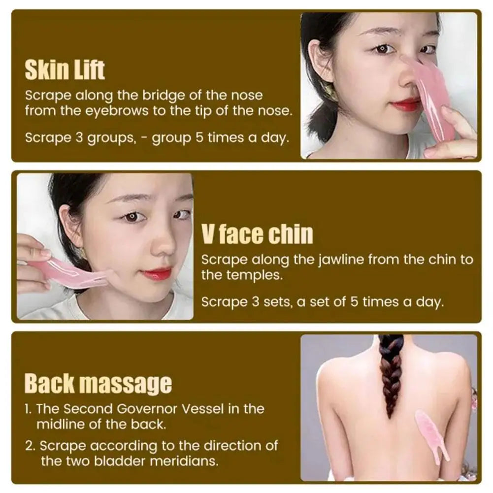Natural Resin Gua Sha Gouache Scraper Massager for Face Eye Facial Nose Lifting Skin Care Beauty SPA Care Tools