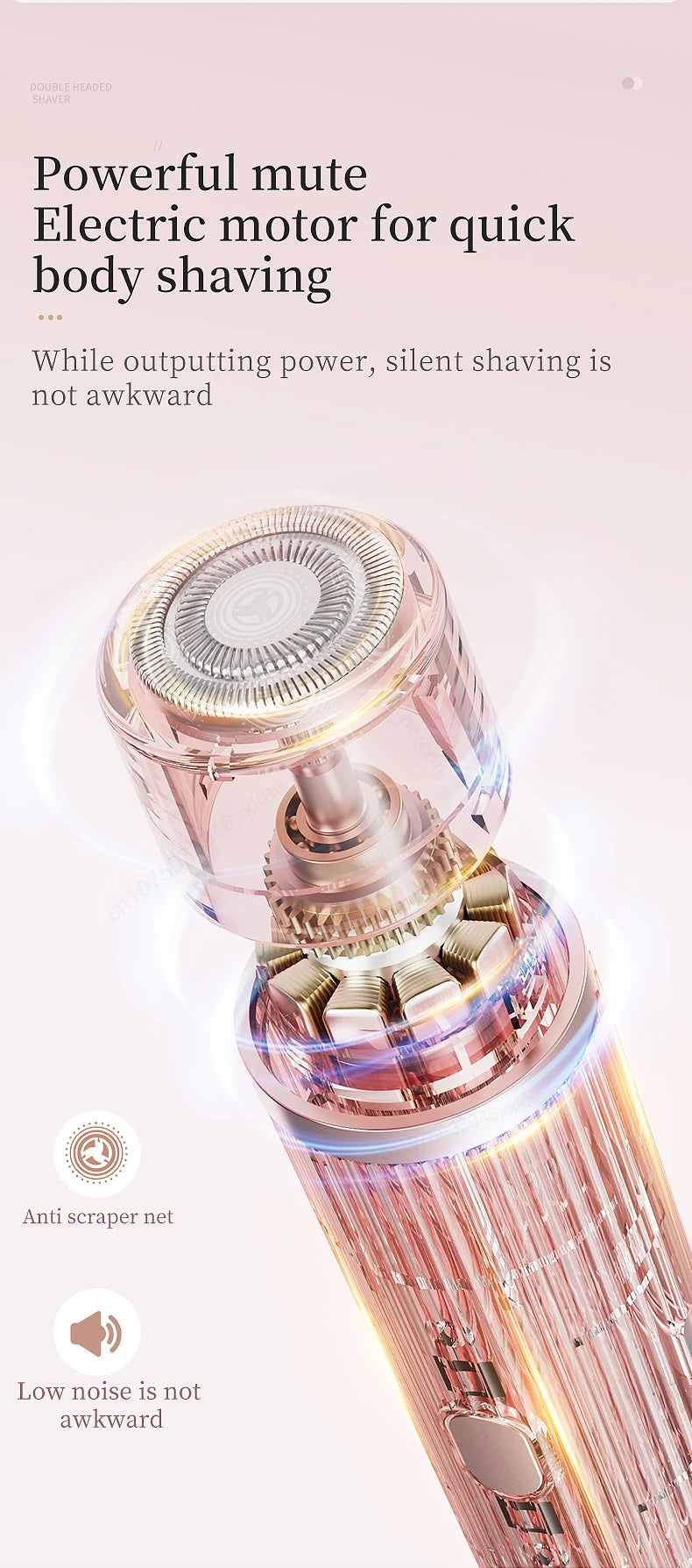 Hair Clipper Women Face Bikini Facial Body Epilator Female Leg Underarm Razors Electric Shaver Rechargeable Double Head Trimmer