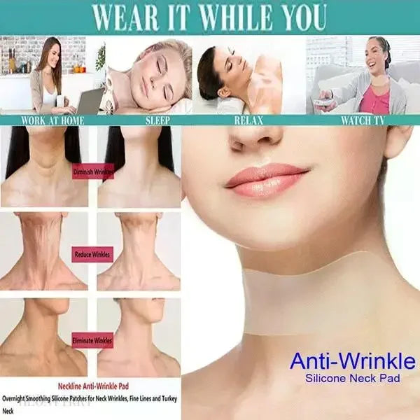Reusable Silicone Wrinkle Removal Sticker Facial Lifting Strips Set Forehead Neck Line Remover Eye Patches Anti Aging Skin Pads