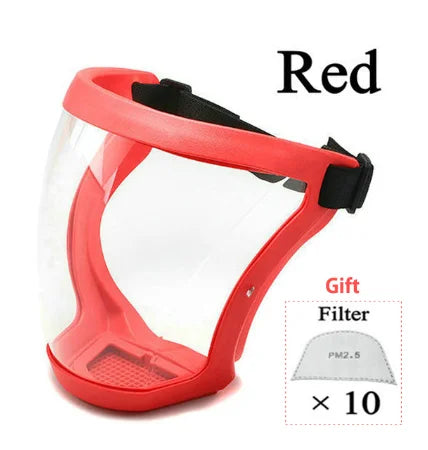 Transparent Security Protection Shield Full Face Shield for Kitchen Tools Oil-splash Proof Moto Cycling Windproof Glasses Mask