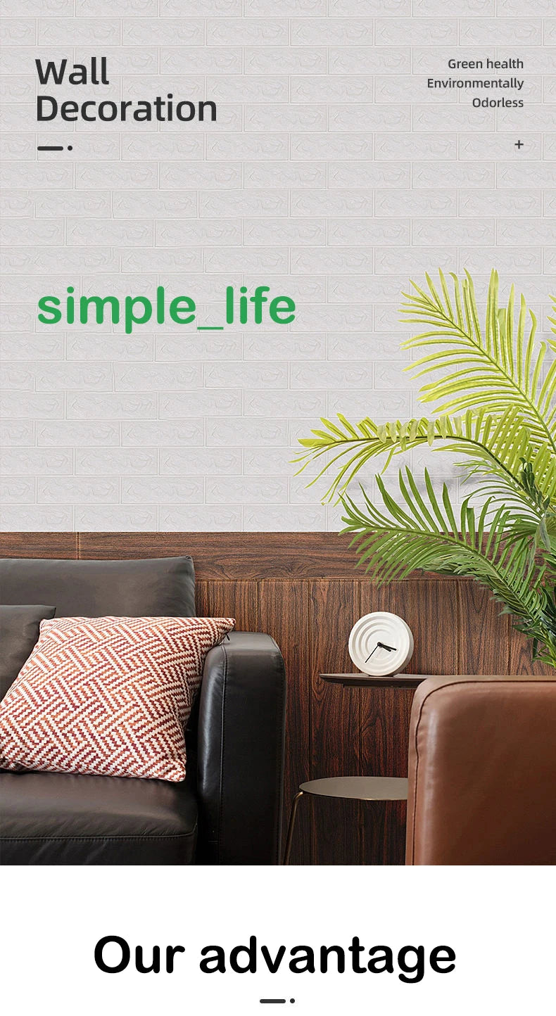 1-30Pcs 35x30cm Wall Panels Stickers Wallpaper Background Decoration Bedroom for Living Room DIY 3D Waterproof Kitchen Home