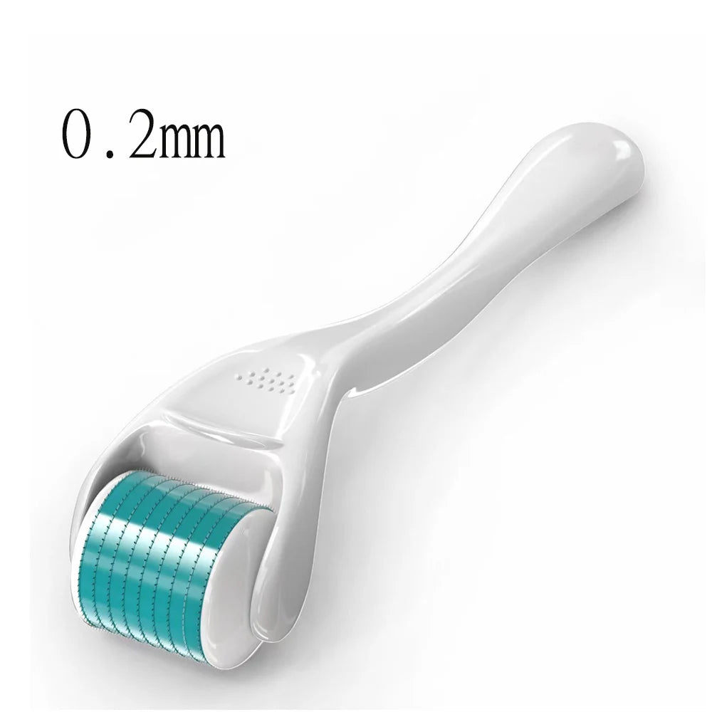 0.2/0.25/0.3mm Microneedles Derma Roller for Hair Beard Facial Skin Men Women Black/White Handle with Black/Blue/Green Head