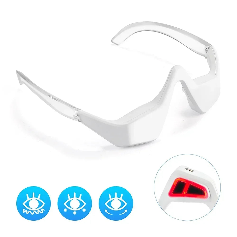 3D Eye Massager Eyes Anti-Aging Red Light Therapy Hot Compress Eyes Fatigue Relief Relaxation Dark Circles EMS Eye Care Massage