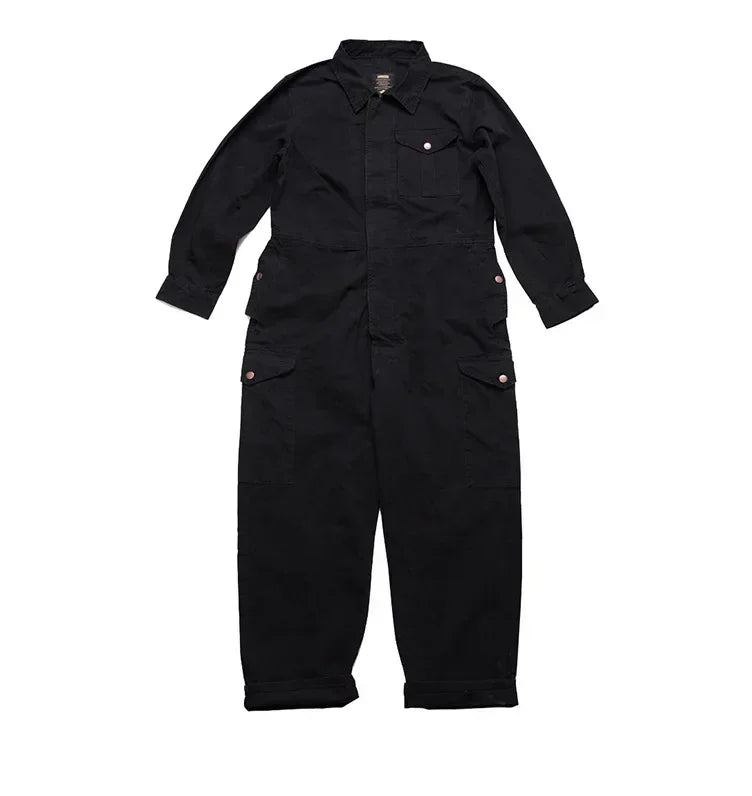 American Multi Pocket Work Suit Jumpsuit Men Fashion Brand Jumpsuit Loose Work Suit for Men