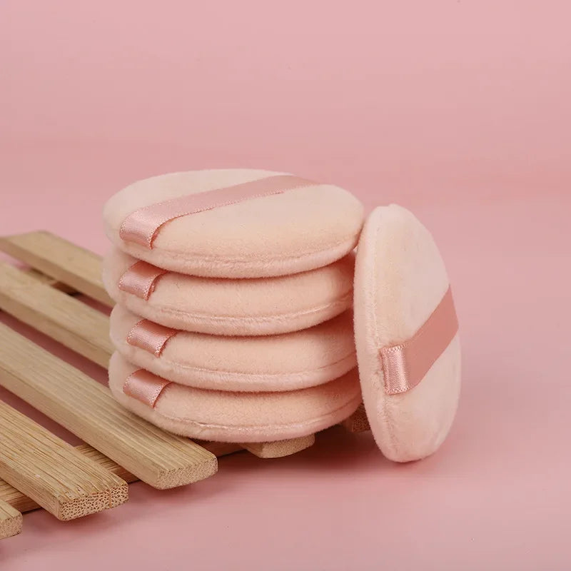 5 Pcs Facial Powder Foundation Puff Professional Round Shape Portable Soft Cosmetic Puff Makeup Foundation Sponge Beauty Tool