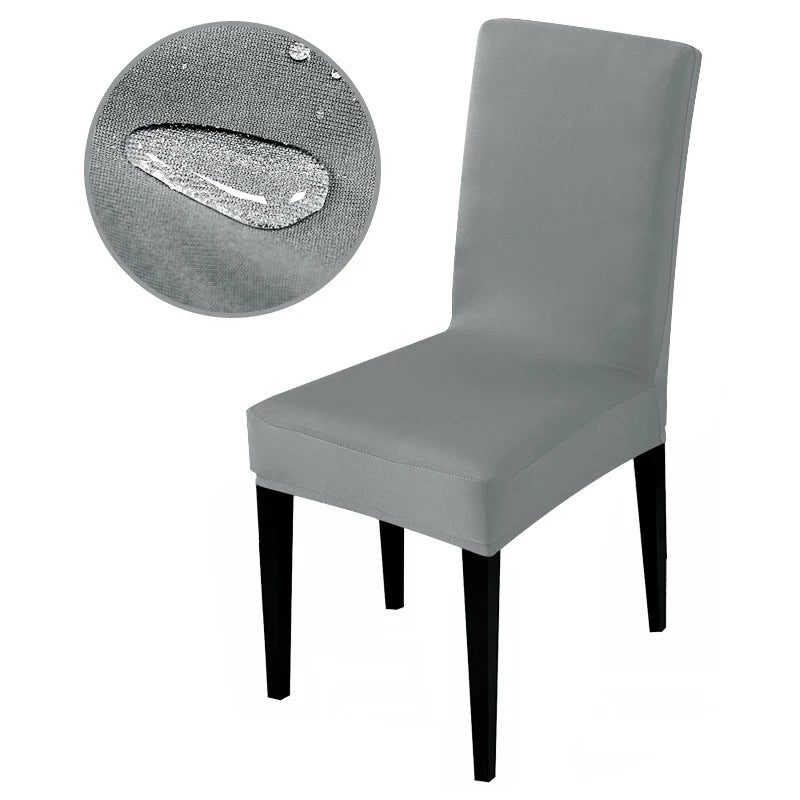 Waterproof Elastic Chair Cover For Dining Room Kitchen Wedding Hotel Banquet Restaurant Anti-dirty Seat Cover Dining Chair Cover