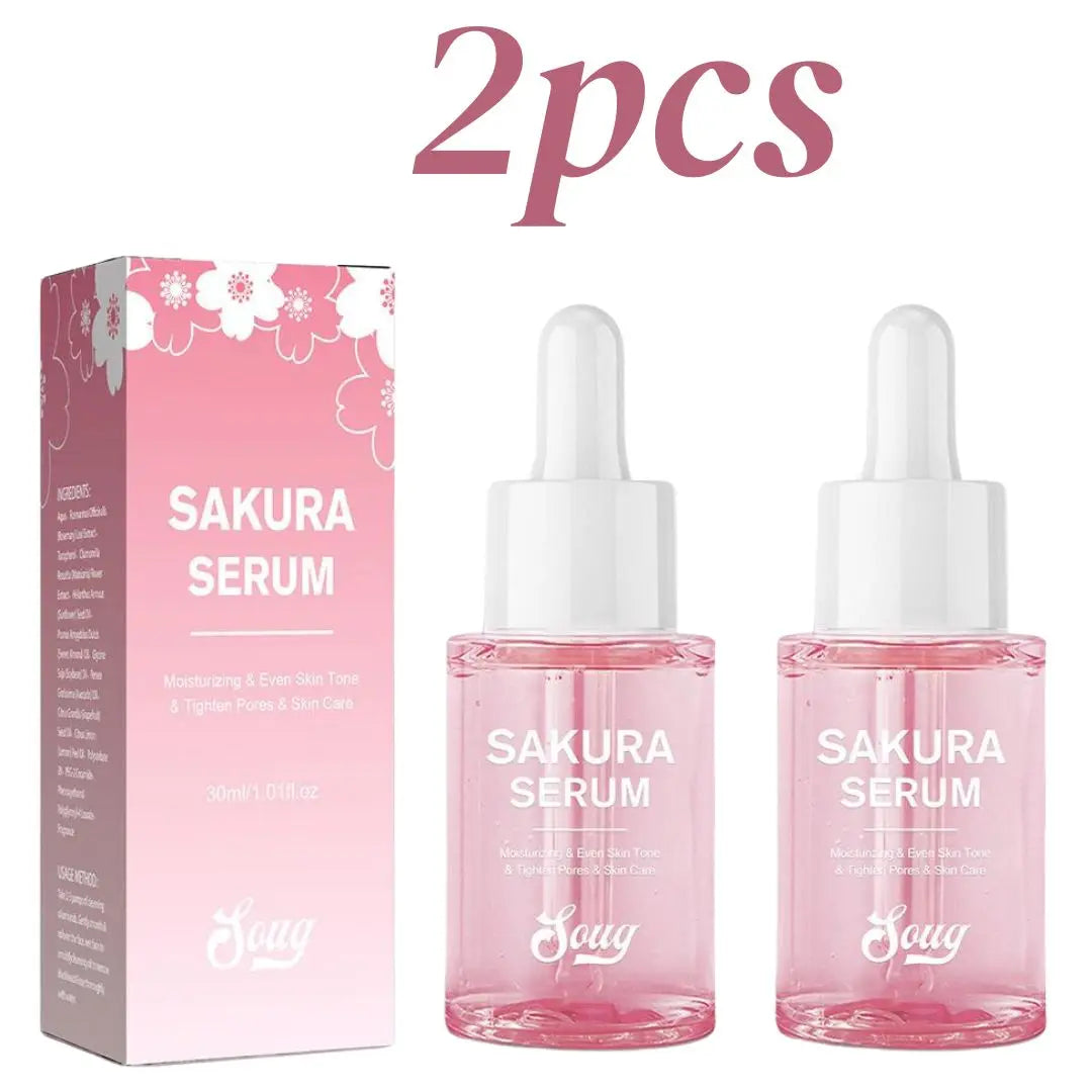 Niacinamide Sakura Serum Face Essence Deep Cleansing Moisturizing Dry Skin Shrink Pores Beauty Facial Skin Care Products 2/1pcs
