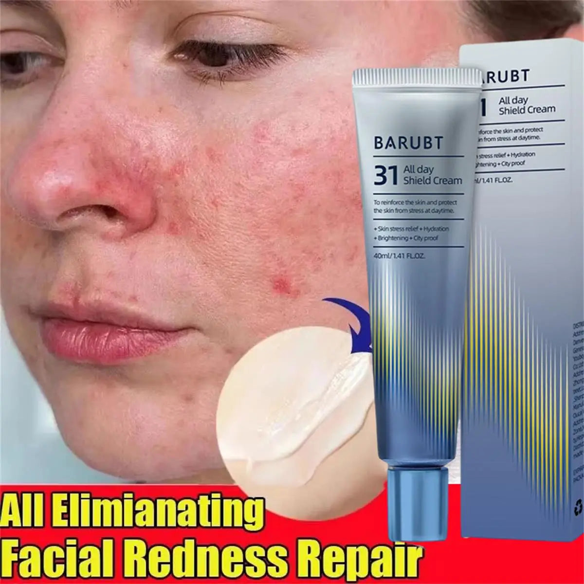 Repair Facial Redness Cream Instant Spider Vein Remove Sensitive Skin Sooth Anti Redness Rosacea Treat Lotion Korean Cosmetics