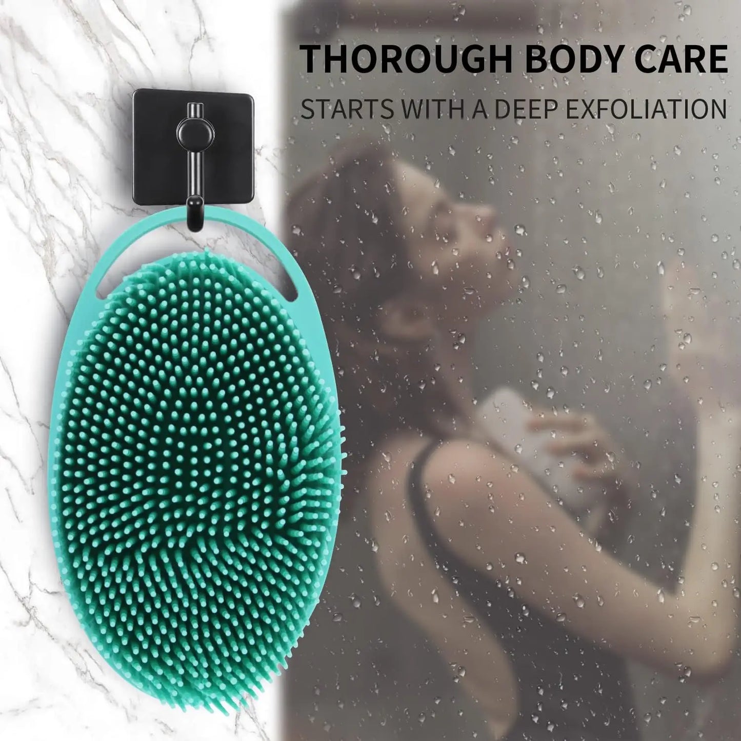 2 in 1 Soft Silicone Body Brush Wash Bath Shower Exfoliating Skin Fit For Baby Bath Shampoo Facial Massage Brush