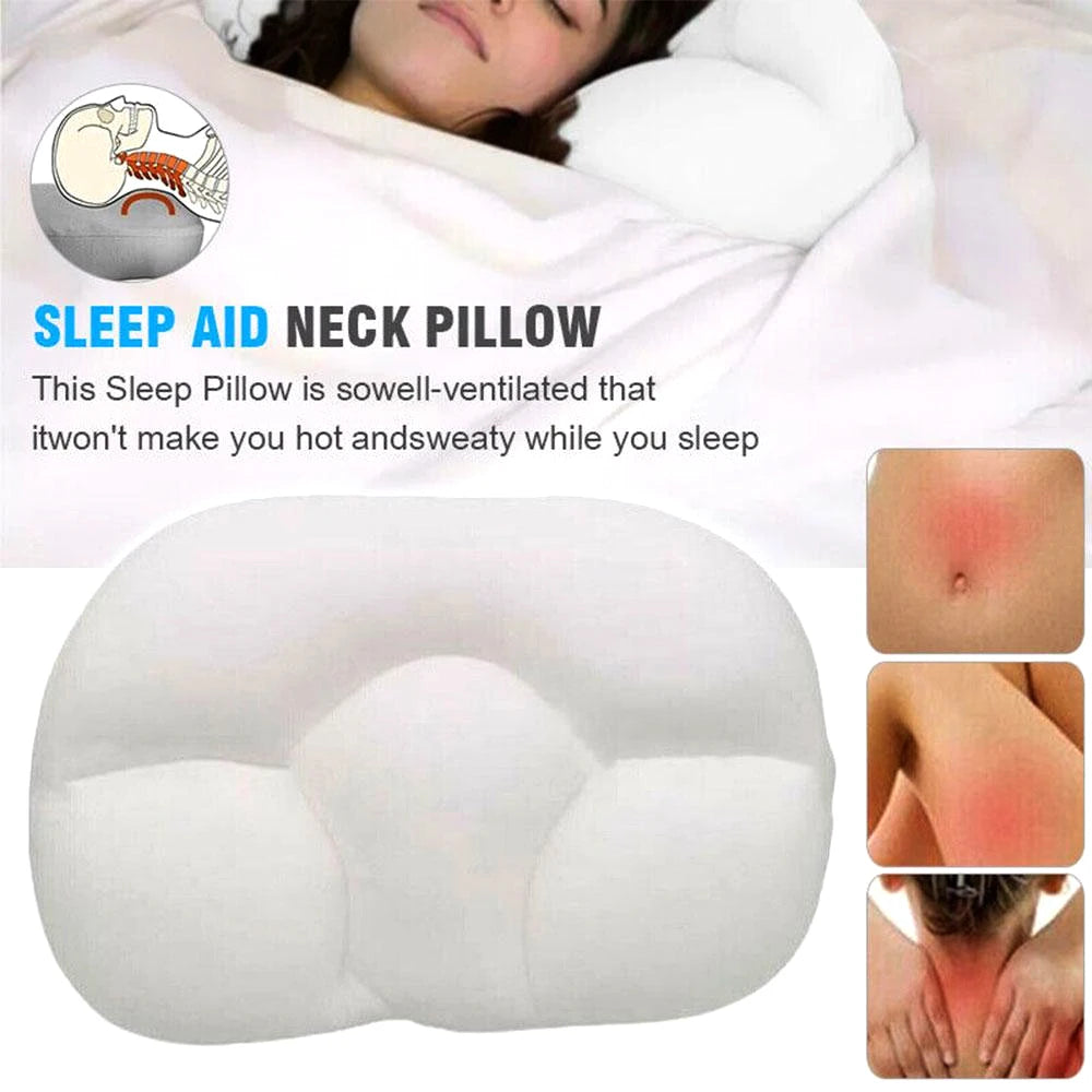 Neck Massager Cervical Neck Traction Pillow for Sleeping, Deep Sleep Foam Particles Pillow- Side Sleeper & Back Pillows for Beds