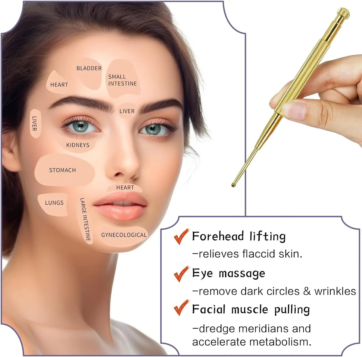 2PCS Facial Reflexology Massage Tool Retractable Acupuncture Pen Deep Tissue Massage Ear and Body Point Probe Pen for Home SPA