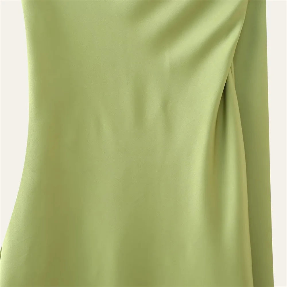 VEITCHE Elegant Women's Soft Silk Satin Long Dress Halter Backless Sleeveless Ribbon Maxi Dresses 2025 Summer Lady Party Gowns
