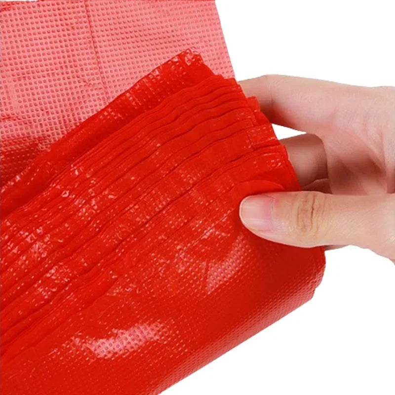 50Pcs/Lot Plastic Bag With Handle Red Thicken Vest Bags Supermarket Grocery Shop Gift Shopping Bag Home Kitchen Supplies