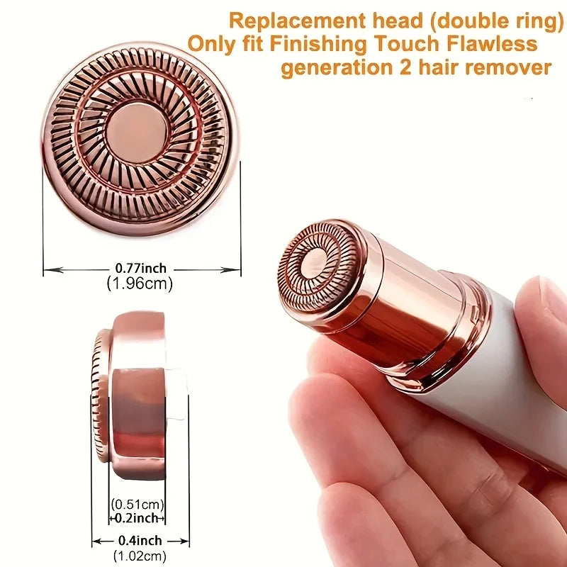 Facial Hair remover replacement heads for Flawless Finishing Touch facial Hair removal tool for Women As Seen On 4-6 Coun