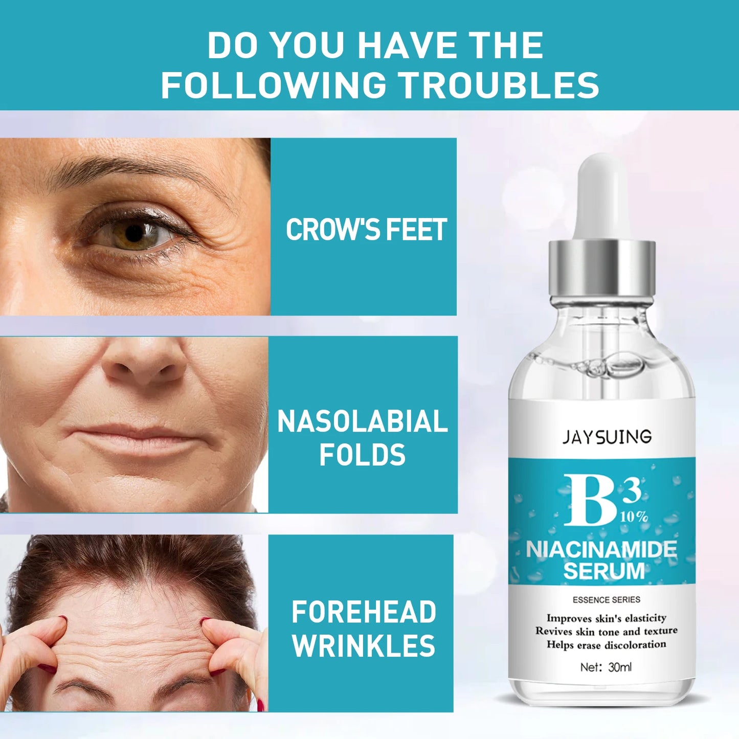 Niacinamide Anti Wrinkle Facial Repair Serum Firm Fine Line Moisturzing Rejuvenation Improve Sagging Skin Hydrating Face Essence