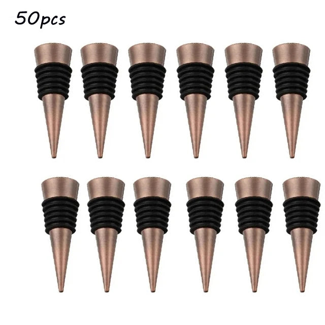 Zinc Alloy Wine Bottle Stopper Rubber Wine Stoppers Reusable Bottle Stoppers for Kitchen, Bar, Gifts, Holiday Party, Wedding