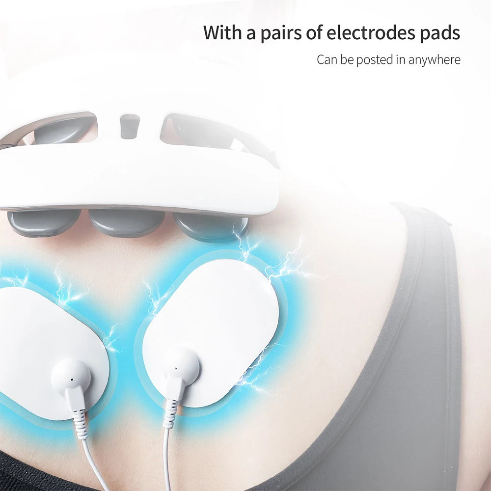 Pulse Neck Massager Heat Pain Relief Cordless Intelligent Deep Tissue Trigger Point Massage Shoulder Cervical Massager