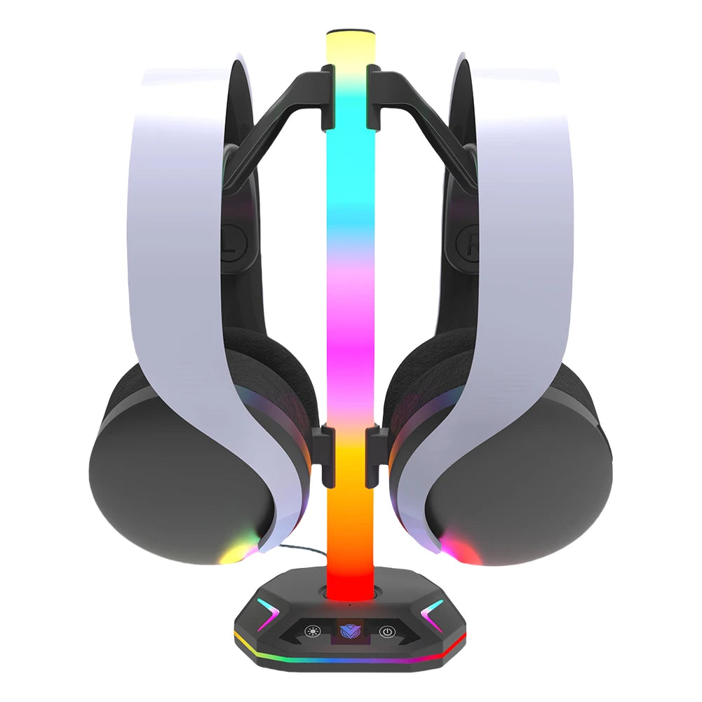 RGB Controller Stand For PS5/XBOX ,9 Light Modes Headphone Holder for Desk Headphone Stand & Detachable Controller Hook
