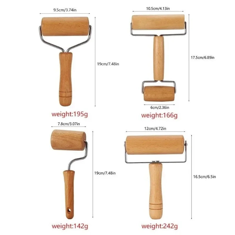 1PC Rolling Pin Pastry and Pizza Baker Roller Wooden Baking Crush Nuts Crackers Cookies Kitchen Utensils