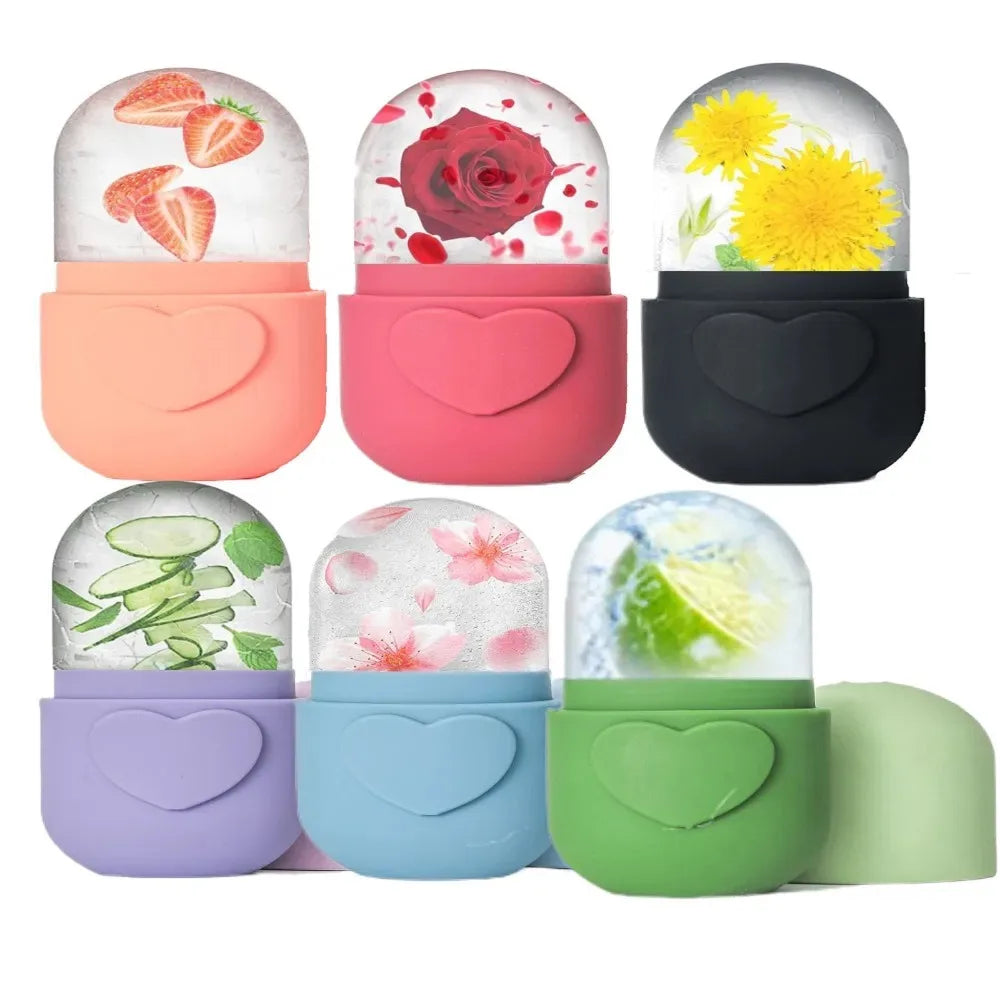 Silicone Ice Facial Roller Face Lifting Contouring Tools Ice Cube Trays Ice Globe Balls Eye Face Massager Beauty Skin Care Tools