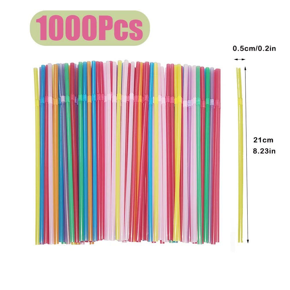 50-3000PCS rietjes Straw Multicolor Drinking Straws Milk Tea Bar Party Home Wedding Kitchen Accessories Beverage Straw Wholesale