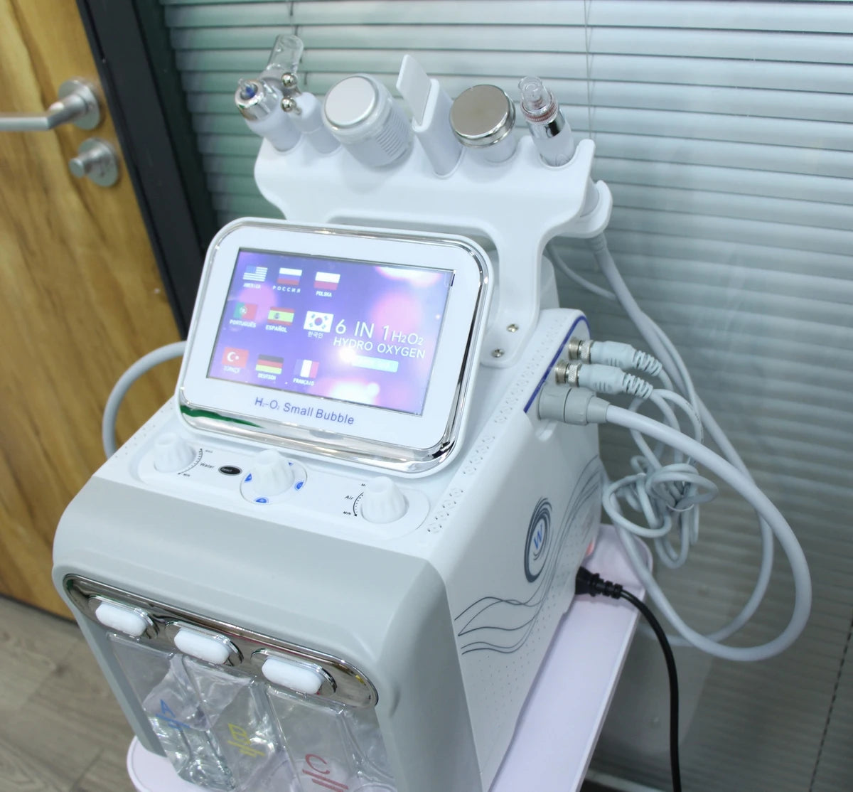MEISIKANG Dermabrasion Small Bubble Facial Machine Hidrifting Face Cleaning Beauty Device with Trolley