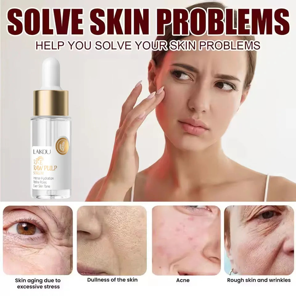 Rice Pore Shrinking Facial Serum Repairing Tightening Products Whitening Moisturizing Oil Control Skin Care Korean Cosmetics